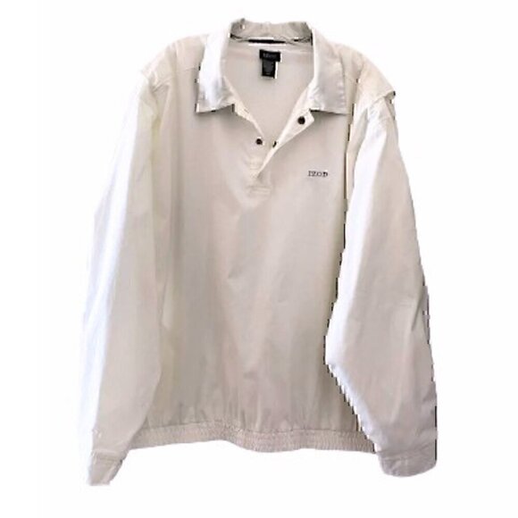 Izod Other - Men's Izod XFG White Golf Pullover Windbreaker Jacket size XXL